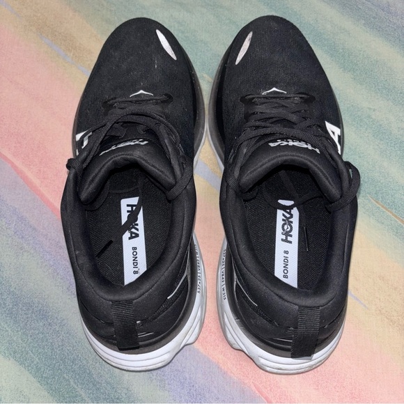 HOKA Bondi 8 running shoes black white size 9.5 men’s main image 7